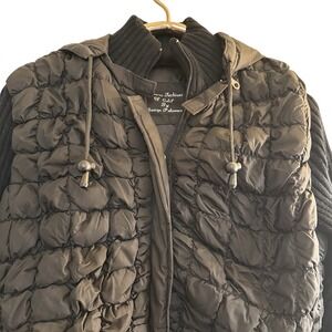 Palomares Fashions of Galif Puffer Jacket Hooded Black‎ Quilted Womans Medium